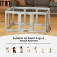 thumbnail image 2 of Clear Acrylic Dog Playpen, 23.6" H Transparent Dog Playpens Indoor, Easy Assemble Pet Pen for Puppy/Small Dog/Rabbit/Cat/Pig, Sturdy Plastic Whelping Box Enclosure (10 Planes-11.6 sq.ft, Grey), 2 of 7