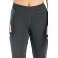 thumbnail image 4 of Fishers Finery Women's Ecofabric Athletic Yoga Ankle Legging; Cotton & Modal Blend (Heather Gray, S), 4 of 6