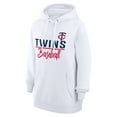 thumbnail image 2 of Women's G-III 4Her by Carl Banks  White Minnesota Twins Team Fleece Pullover Hoodie, 2 of 3