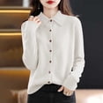 thumbnail image 7 of Generic Womens Fashion Knit Cardigan Sweaters Wool Business Long Sleeve Lightweight Button Down Sweater Fall Trendy Work Blouse, 7 of 7