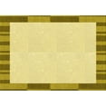 thumbnail image 1 of Ahgly Company Tapis d'Intérieur Lavables en Machine, Rectangle Transitionnel, Doré Foncé, 7' x 9', 1 of 7