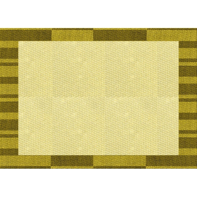 Ahgly Company Machine Washable Indoor Rectangle Transitional Dark Golden Rod Brown Area Rugs, 2' x 4'