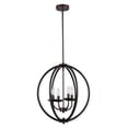 thumbnail image 2 of IRONCLAD Industrial-style  18" Wide 4 Light Rubbed Bronze Ceiling Pendant, 2 of 2
