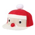thumbnail image 1 of WITHMOONS Santa Claus Rudolf Flat Brim Baseball Cap For Kids TR21115 (Red), 1 of 2