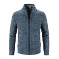 thumbnail image 4 of Suéter de punto grueso de felpa para hombre, abrigo tipo cárdigan, otoño e invierno, 4 of 5
