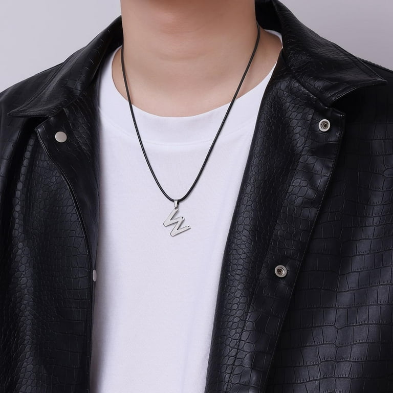 Black Braided Leather Cord Necklace for Men 2MM Black Mens Braided Leather Necklace Cord Waterproof Black Necklace for Men Women and Boys Mens