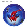 thumbnail image 3 of Platos, vasos, pañuelos, tenedores y cucharas de cumpleaños con temática de Spider Man, decoraciones para fiestas, 3 of 5
