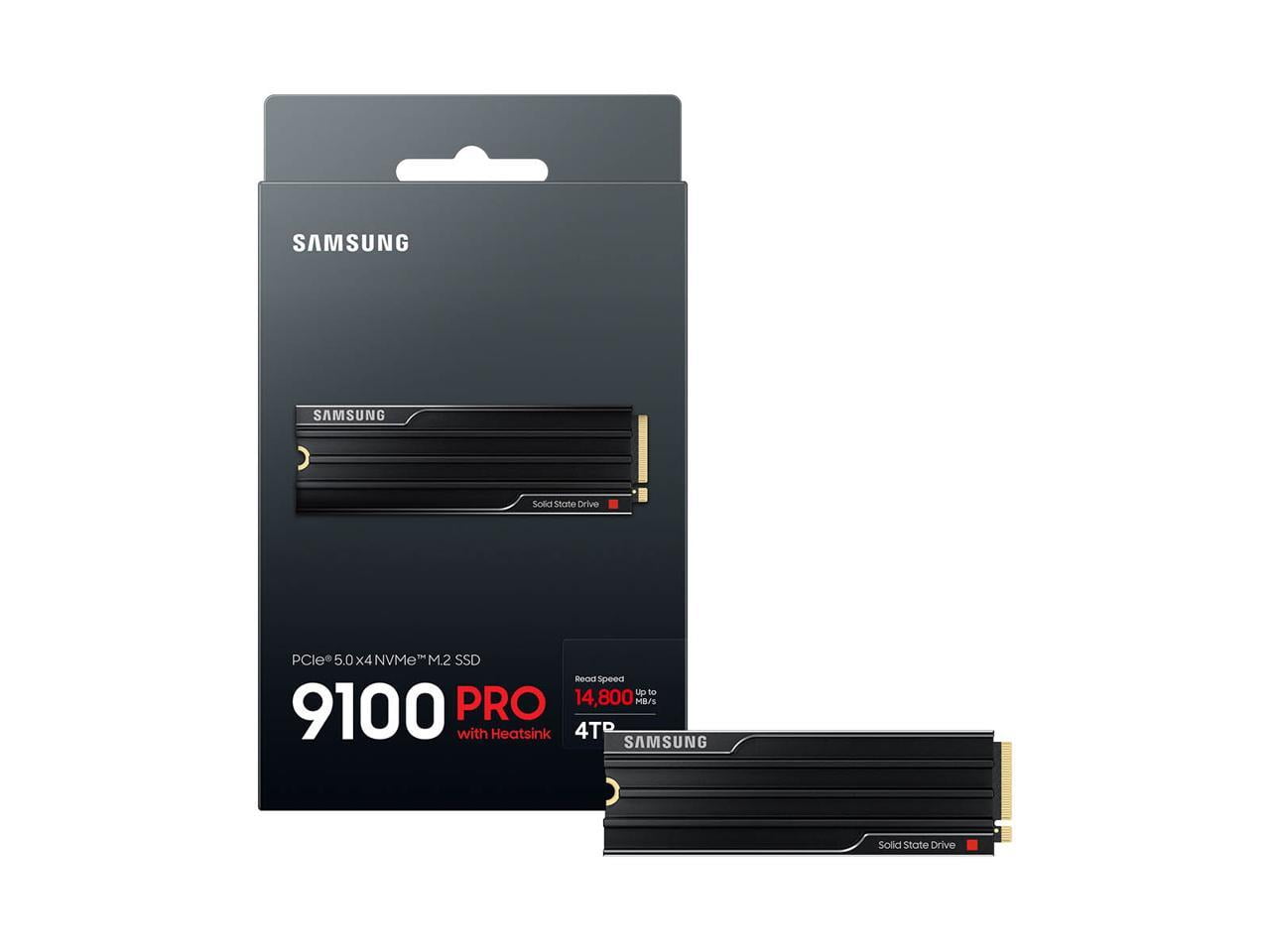 SAMSUNG SSD 9100 PRO with Heatsink 4TB, PCIe 5.0x4 M.2 2280, Seq