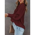 thumbnail image 3 of Womens Button Down Shirts Casual Long Sleeve Blouses Solid Color V Neck Shirt Tops, 3 of 10