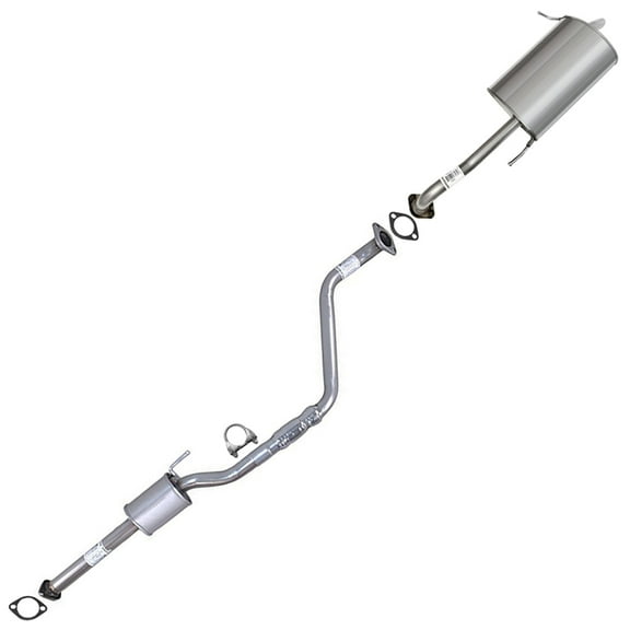 Stainless Steel Resonator Pipe & Muffler Exhaust System Kit Fits 2011-2016 Hyundai Elantra 1.8L - Direct Fit