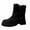 Black, variant on Winter Snow Boots for Women Solid Color Warm Plush Fuzzy Ankle Boots Zipper Fall Cozy Shoes Wide Width White