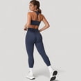 thumbnail image 6 of Women's High Waist Full Length Leggings with Seamless Design and Stretch Fit for Everyday Movement - Large, Navy, 6 of 7