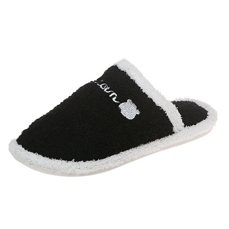 

crtigd Ladies Fashion Solid Color Leather Surface Breathable Flat Casual Shoes Memory Foam Slippers for Men Size 13