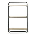 thumbnail image 3 of A&B Home Three Tier Wood Wall Shelf - Black, Natural Finish, 3 of 6