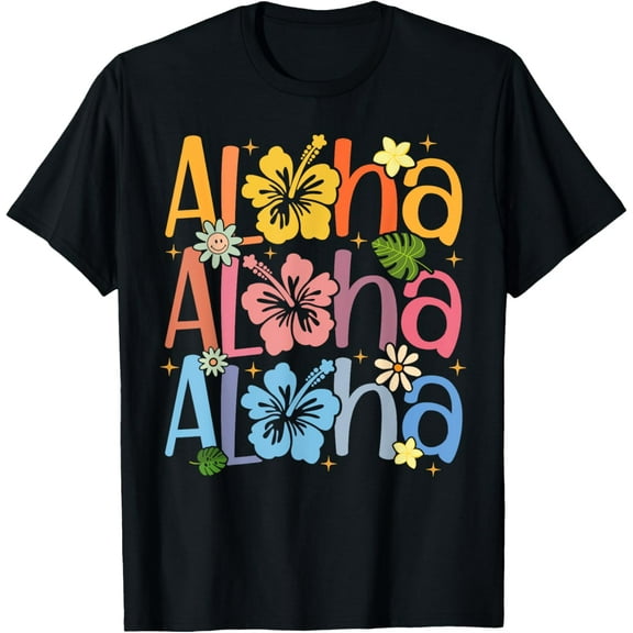Cute Aloha Hawaiian Summer Vacation Shaka Hibiscus Kids Girl T-Shirt Unisex S-5XL Hot Trending Shirt, Vintage Birthday Gift