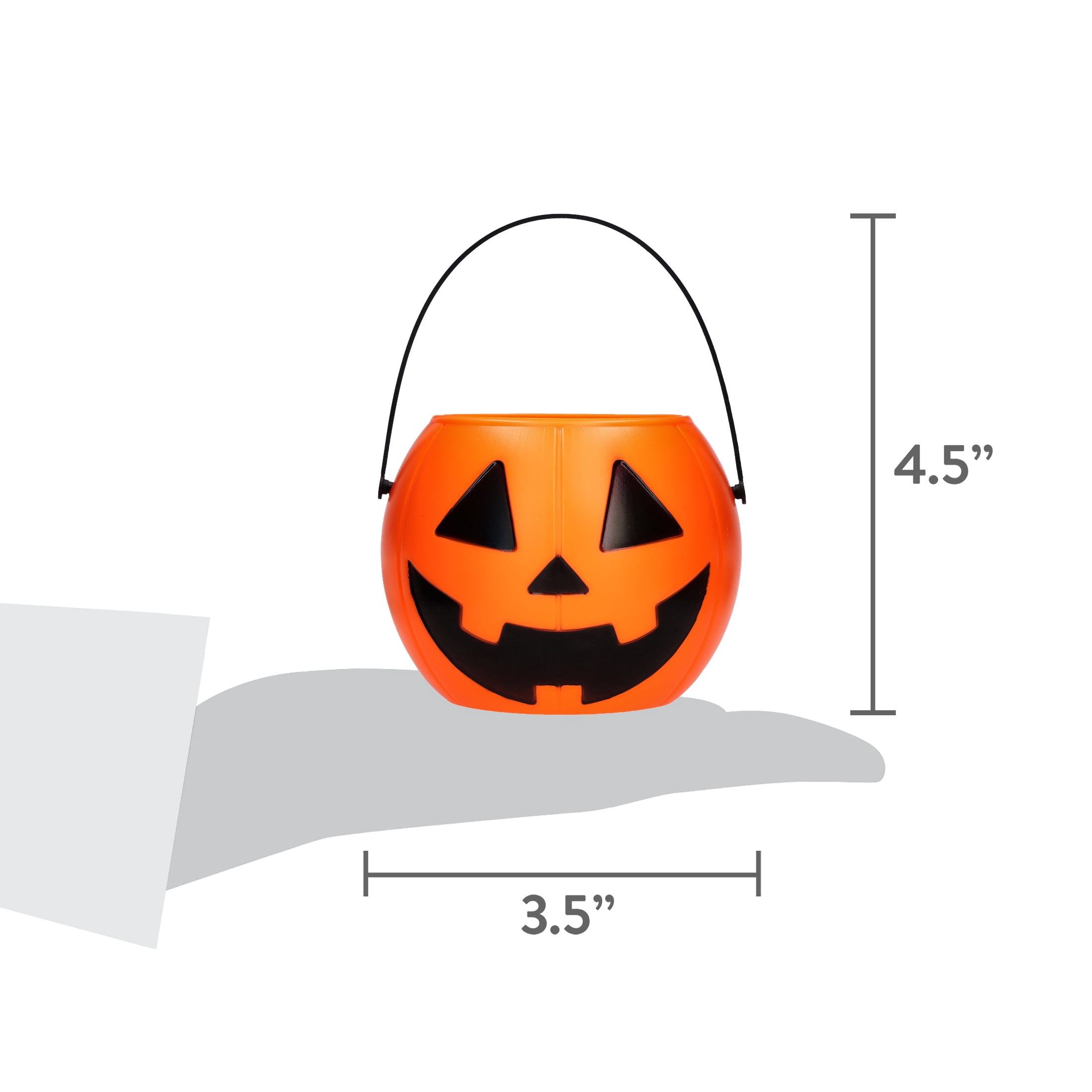 Mini Jack-o'-Lantern Trick-or-Treat Pail, Orange, 3.6", Halloween by Way To Celebrate