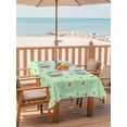 thumbnail image 2 of Outdoor Tablecloths with Umbrella Hole & Zipper, Spring Floral Daisy Rectangle Tablecloth 52x70 Inch, Sage Green Elegant Pastoral Flowers Waterproof Table Cloth, Patio/Pool/Picnic Table Covers, 2 of 8
