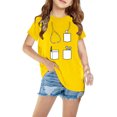 thumbnail image 3 of Uxgjfwu Toddler Summer Outfit Shirts For Kids Short Sleeve Graphic T-Shirt Round Neck Crop Top For 3-14 Years Girls And Boy T-Shirt Tee 13-14 Years, 3 of 5