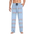 thumbnail image 4 of Watermelon Waves Men's Lightweight Pajama Bottoms Stretch Elastic Waist Side Pockets Spring Fall, 4 of 7