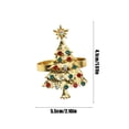 thumbnail image 3 of Qocolhg Christmas Decorations Outdoor Indoor, Christmas Metal Christmas Tree Napkin Clasp Napkin Ring Christmas Napkin Clasp Diamond Encrusted Mouth Cloth Ring, on Sale Clearance!, 3 of 6