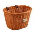 thumbnail image 1 of Lipstore Panier de Vélo Panier de Rangement en Rotin Tressé Poignée avant Détachable Panier Cargo Brun, 1 of 8