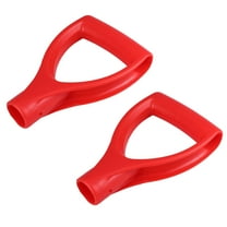 BESTYASH 2Pcs Red Plastic D Shaped Shovel Handle Replacement for Durable Garden Tools Accessories
