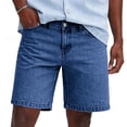 thumbnail image 2 of Mens Baggy Jean Shorts Denim Jorts Men Casual Shorts for Men Relaxed Fit Elastic Waist Summer Beach Shorts for Men with Pockets Blue L, 2 of 4