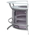 thumbnail image 5 of Dallas 3-piece Curved Freestanding Home Bar Cabinet Silver, 5 of 12