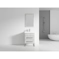 thumbnail image 3 of Fine Fixtures - Modern Grey Marble 24" Bathroom Vanity Set,Chrome Hardware, vitreous China Sink Top, 3 of 8