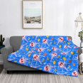 thumbnail image 2 of Rateoe Tropical Jellyfishes Pattern Flannel Throw Blanket, Ultra-soft Blanket for Bed, Couch, Car, Hypoallergenic Anti-pilling blanket-60"x50"(Horizontal), 2 of 6