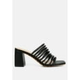 thumbnail image 2 of Fairleigh Black Strappy Slip On Sandals, 2 of 7