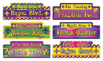 MARDI GRAS STREET SIGNS-MIN=12 12 PACK - Walmart.com