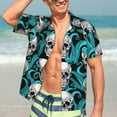 thumbnail image 6 of Men's Funky Hawaiian Shirt Short Sleeve Button Down Shirts Beach Party Holiday, 6 of 8