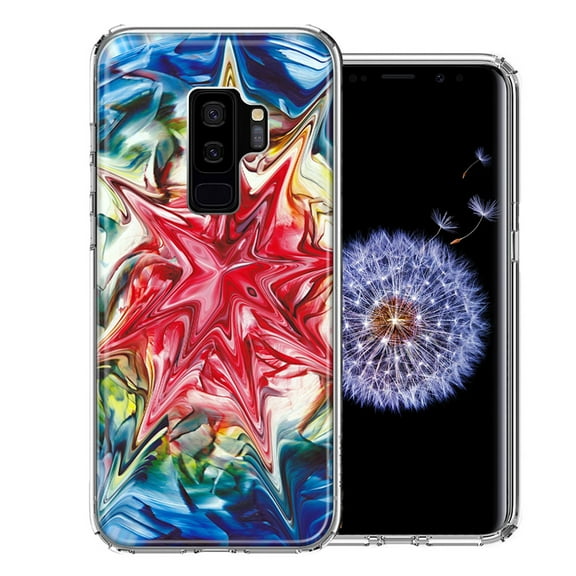 MUNDAZE For Samsung Galaxy S9 Plus Tie Dye Abstract Design Double Layer Phone Case Cover