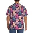 thumbnail image 3 of Goofa Octopus in love Printed Men's Casual Short-sleeved Shirt,Lightweight Breathable Button-down,Summer Casual men's top,Versatile Fashion shirt-Large, 3 of 5
