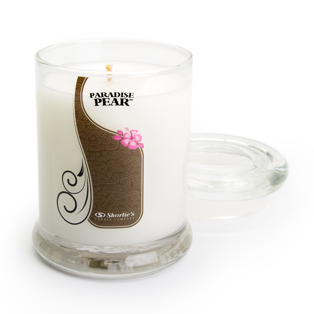 Paradise Pear Candle 6.5 Oz. Highly Scented White Jar Candle Fruit