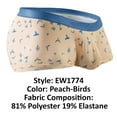 thumbnail image 3 of ErgoWear EW1774 SLK SE Trunks Color Peach-Birds Size M, 3 of 4