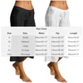 thumbnail image 4 of Womens Capri Pants 2026 Knee Length Cotton Linen Capris Summer Beach Wide Leg Elastic Waist Bottoms Pocket Khaki 2XL, 4 of 6
