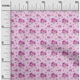 thumbnail image 2 of oneOone Tissu Polyester Spandex Rose Fuchsia Matériel de Robe Florale Tissu Imprimé Tissu au Mètre 56 Pouces de Large, 2 of 4