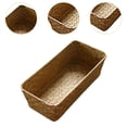 thumbnail image 2 of Cesta de almacenamiento tejida a mano, organizador de escritorio para el hogar, caja de cosméticos, cesta de almacenamiento Simple de pasto marino, 2 of 8
