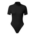 thumbnail image 4 of YOTMKGDO Jumpsuits for Women Tights for Women Women Casual Soild Color Tight High Neck Short Sleeve Bodysuit, Sizes S-XL, 4 of 4