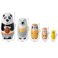 thumbnail image 4 of Matryoshka rusa de 5 capas artesanía hecha a mano muñeca rusa hecha a mano juguetes educativos JShteea libre de BPA, 4 of 9