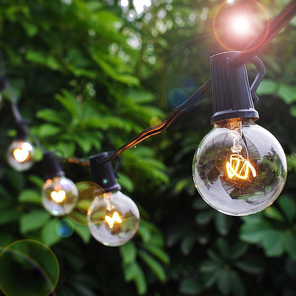 Patio Lights Party String Lights G40 Globe Bulbs Warm White Outdoor