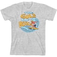 thumbnail image 3 of The Gulf of Mexico Surfer Youth Heather Gray Crew Neck Short Sleeve Tee-Medium, 3 of 4