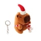 thumbnail image 4 of Llavero de peluche de carpincho, mochila de animales de peluche de carpincho, colgante de muñeca portátil bufanda blanca redonda, 4 of 9