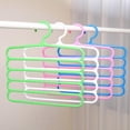 thumbnail image 3 of 1/5 Pack Multi-Functional 5-Layer Pants Hangers Non-Slip Wardrobe Multi-Layer Trouser Rack Scarf Rack Silk Scarf Tie Hanger Space Saver Closet Organization, 3 of 5