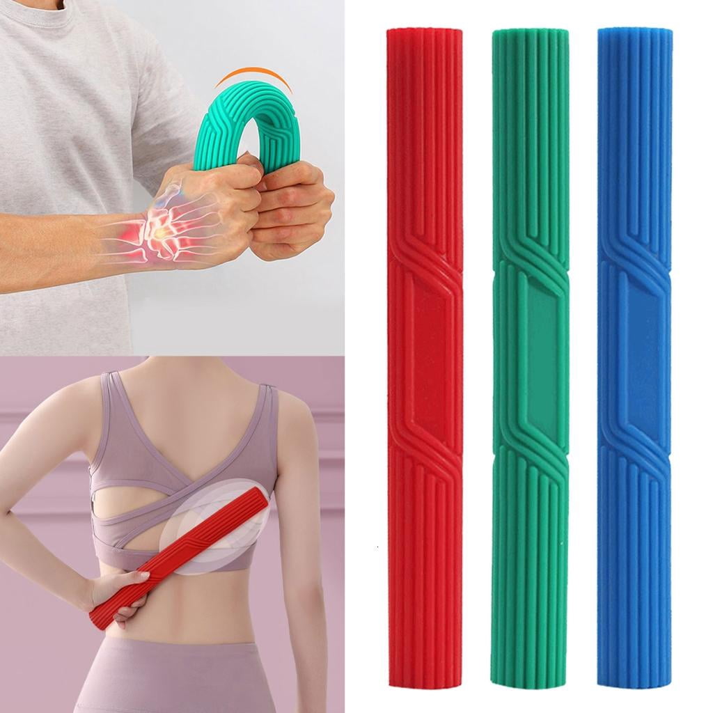 Yihuala 3Pcs Hand Grip Strength Trainer Nonslip Twisting Hand Exercise Rod Strengthener Resistance Rod for Golfers Elbow