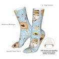 thumbnail image 4 of KLL Cute Gnome Bee Collects Honey Print Womens Crew Socks Athletic Middle Tube Long Socks Novelty Socks Gifts For Men, 4 of 7