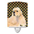thumbnail image 1 of Carolines Treasures SS4315CNL Cocker Spaniel Candy Corn Halloween Portrait Ceramic Night Light, 1 of 1