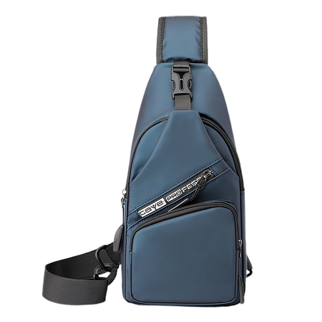 Mochila pequeña de viaje antisalpicaduras con carga USB y bolsa de pecho